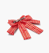 Tracy & Co Bow Clip - Gingham Cherries