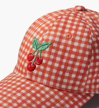 Tracy & Co Baseball Cap - Gingham Cherries