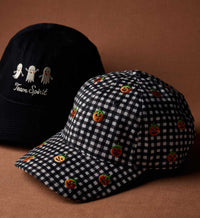 Tracy & Co Baseball Cap - Pumpkin Gingham