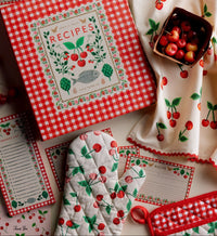 Tracy & Co Oven Mitt and Pot Holder Set - Cherries