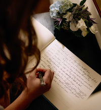 Tracy & Co Embroidered Guest Book - Hydrangea