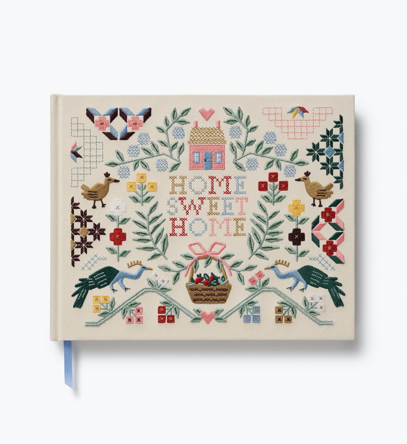 Tracy & Co Embroidered Guest Book - Home Sweet Home