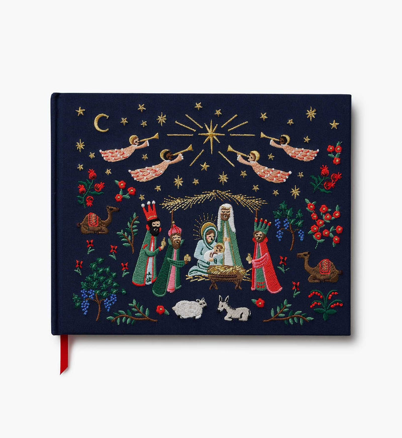 Tracy & Co Embroidered Guest Book - Nativity
