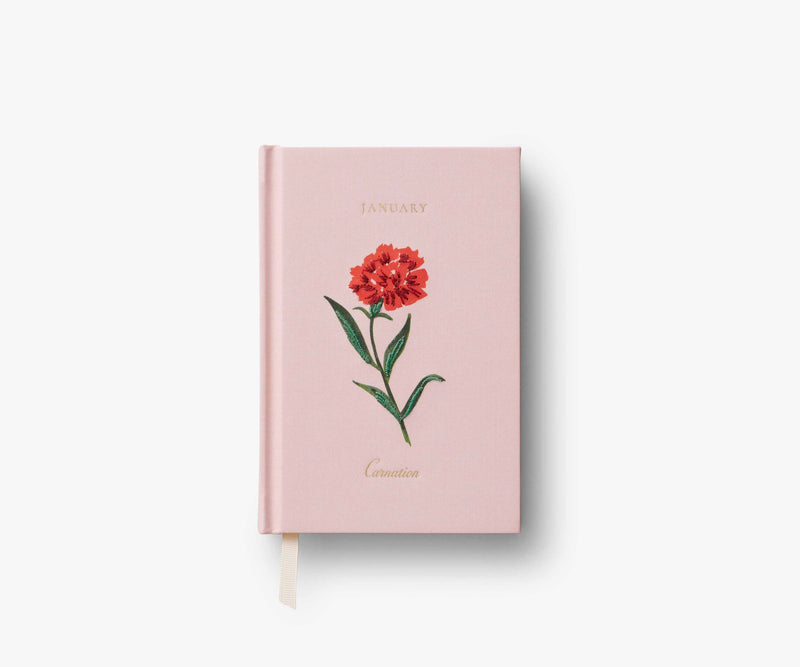 Tracy & Co Birth Month Mini Embroidered Journal - January