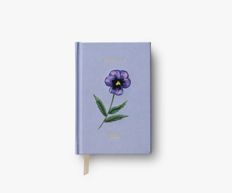 Tracy & Co Birth Month Mini Embroidered Journal - February