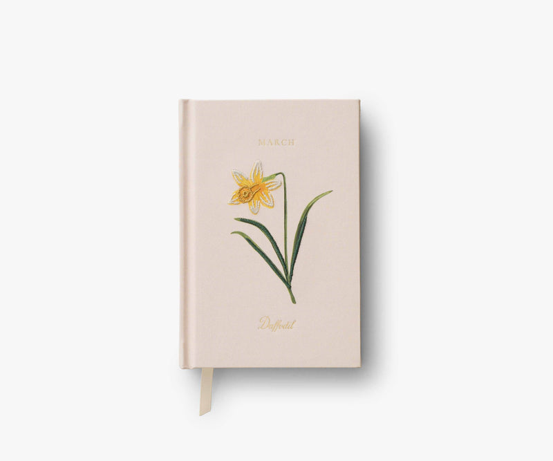 Tracy & Co Birth Month Mini Embroidered Journal - March