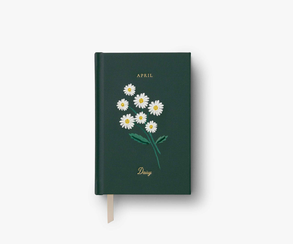 Tracy & Co Birth Month Mini Embroidered Journal - April