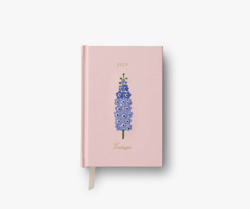 Tracy & Co Birth Month Mini Embroidered Journal - July