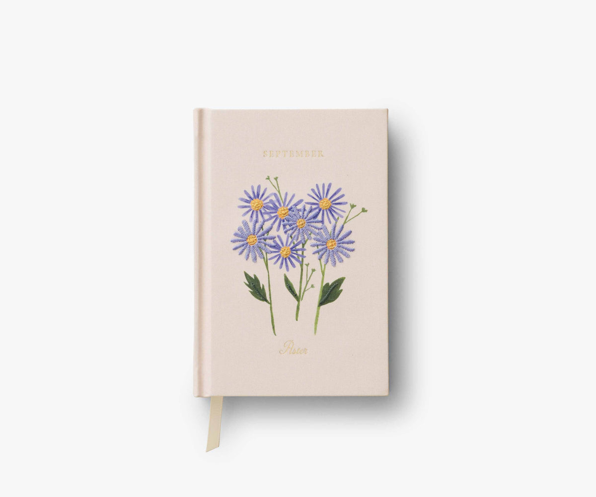 Tracy & Co Birth Month Mini Embroidered Journal - September
