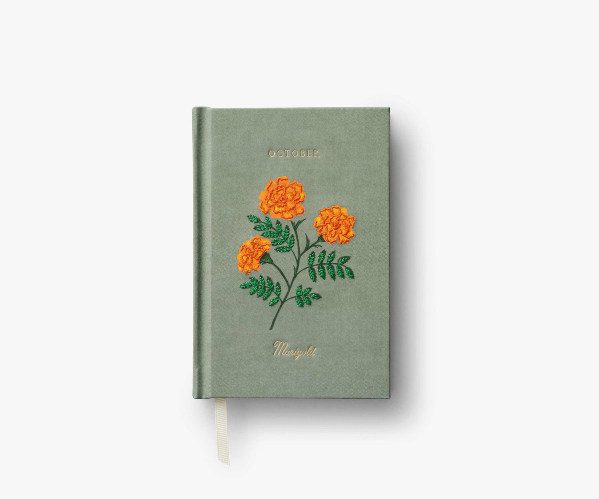 Tracy & Co Birth Month Mini Embroidered Journal - October