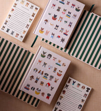 Tracy & Co Embroidered Journal - Studious Dogs