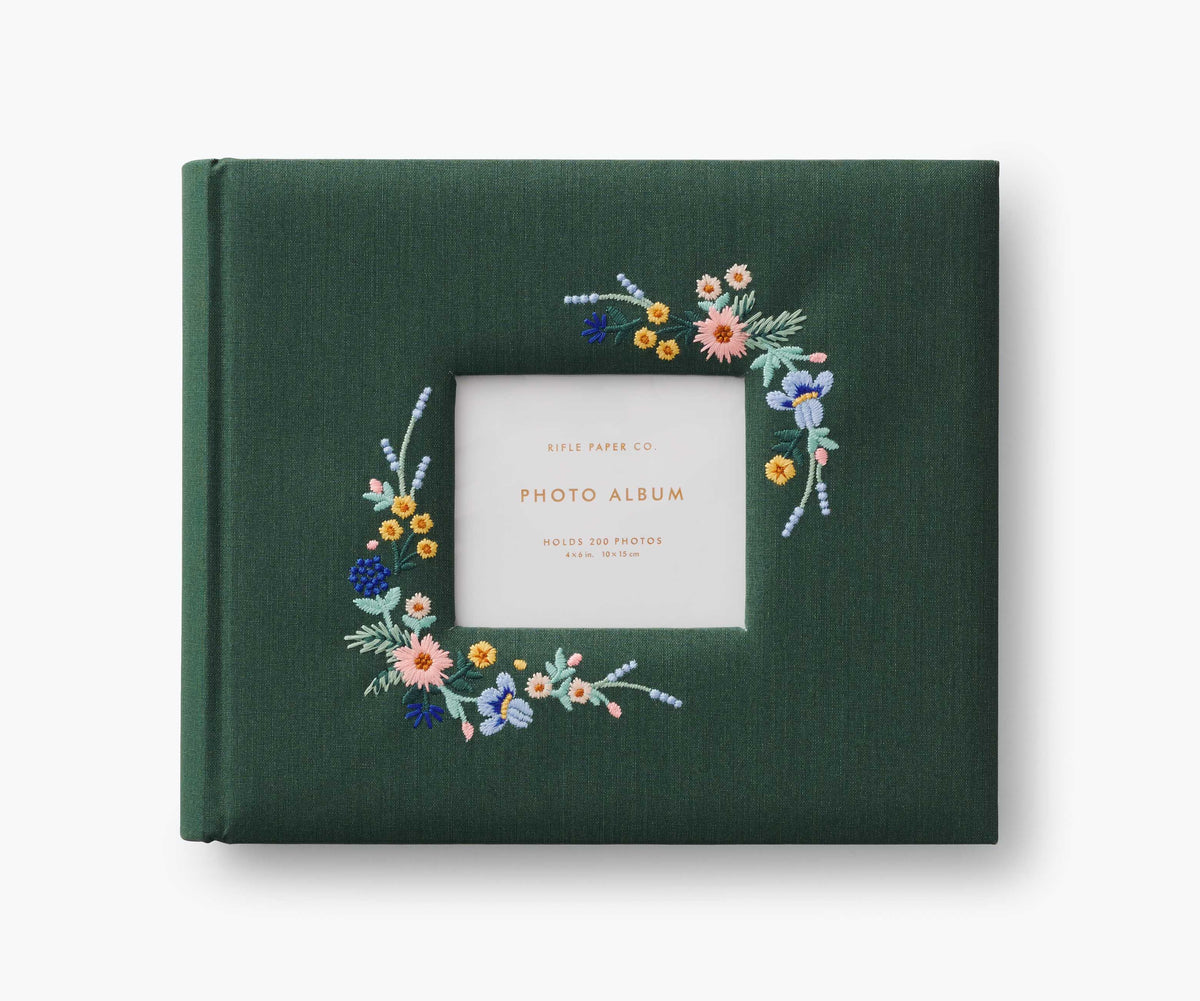 Tracy & Co Embroidered Heirloom Photo Album - Wildwood