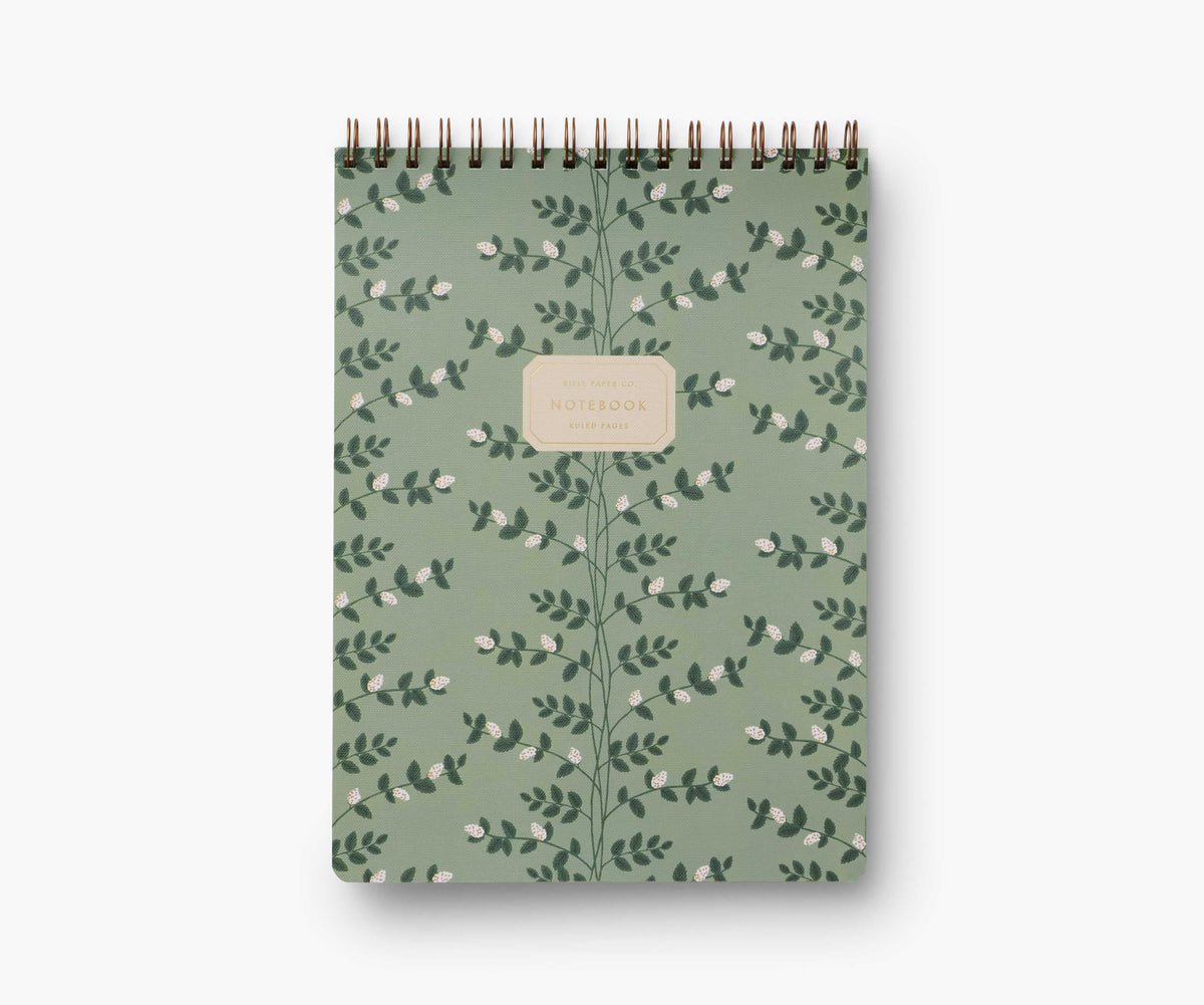 Tracy & Co Large Top Spiral Notebook - Climbing Vines