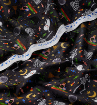 Tracy & Co Halloween Party Cotton Metallic Fabric - Black