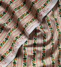 Tracy & Co Pumpkin Patch Cotton Metallic Fabric - Linen