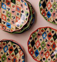 Tracy & Co Melamine Assorted Dessert Plates - Halloween Argyle