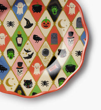 Tracy & Co Melamine Assorted Dessert Plates - Halloween Argyle
