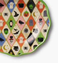 Tracy & Co Melamine Assorted Dessert Plates - Halloween Argyle