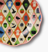 Tracy & Co Melamine Assorted Dessert Plates - Halloween Argyle