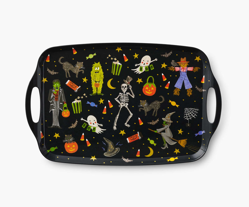 Tracy & Co Melamine Serving Platter with Handles - Halloween Parade