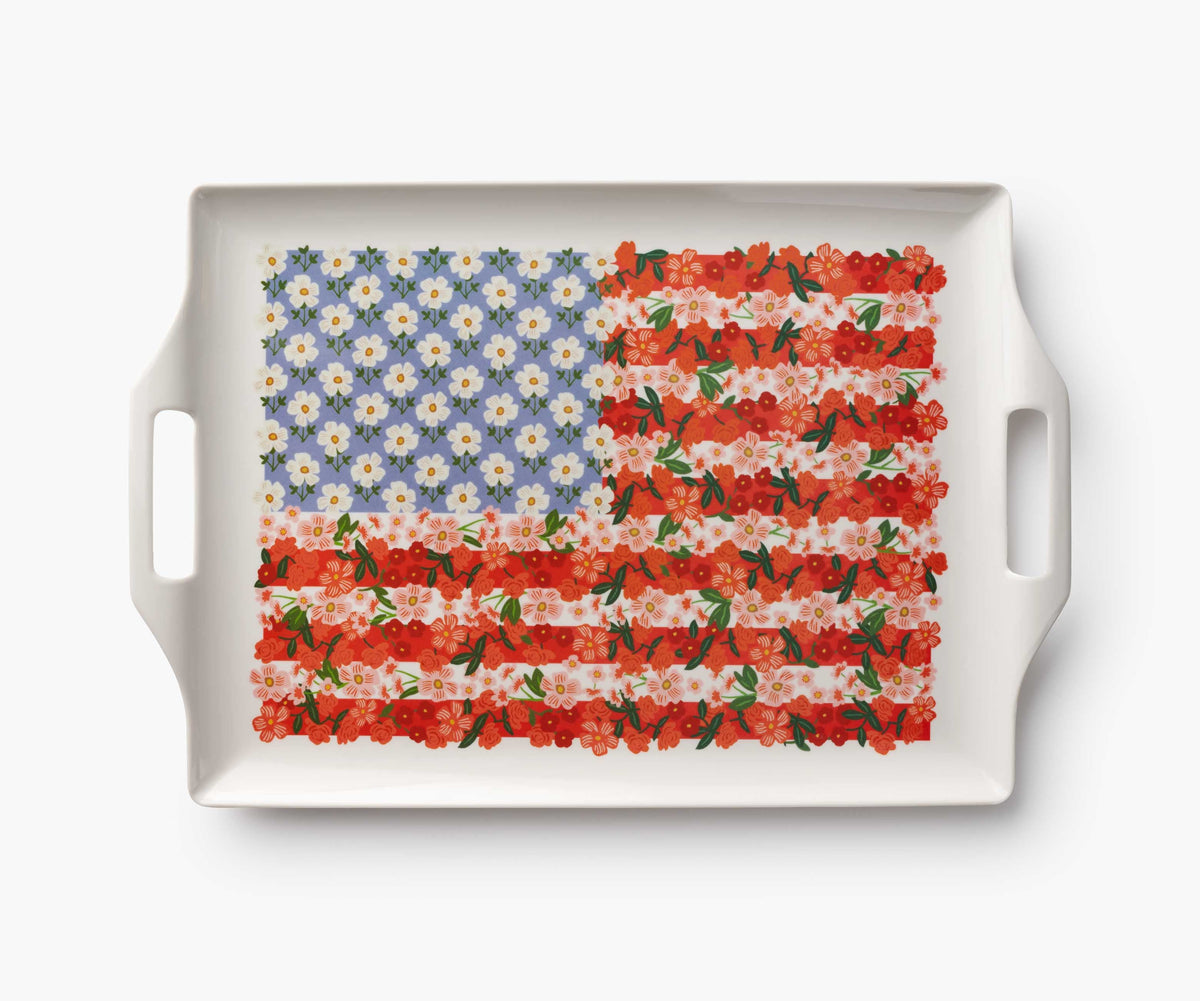 Tracy & Co Melamine Serving Platter with Handles - Americana
