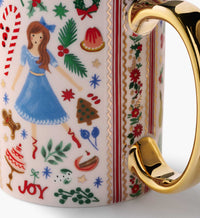 Tracy & Co Holiday Porcelain Mug Set - Holly Jolly Nutcracker