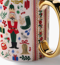 Tracy & Co Holiday Porcelain Mug Set - Holly Jolly Nutcracker