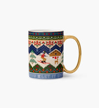Tracy & Co Holiday Porcelain Mug - Ski Chalet