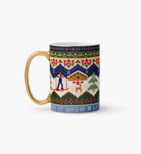 Tracy & Co Holiday Porcelain Mug - Ski Chalet