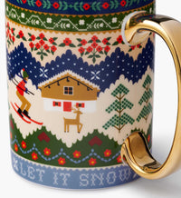 Tracy & Co Holiday Porcelain Mug - Ski Chalet