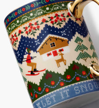 Tracy & Co Holiday Porcelain Mug - Ski Chalet