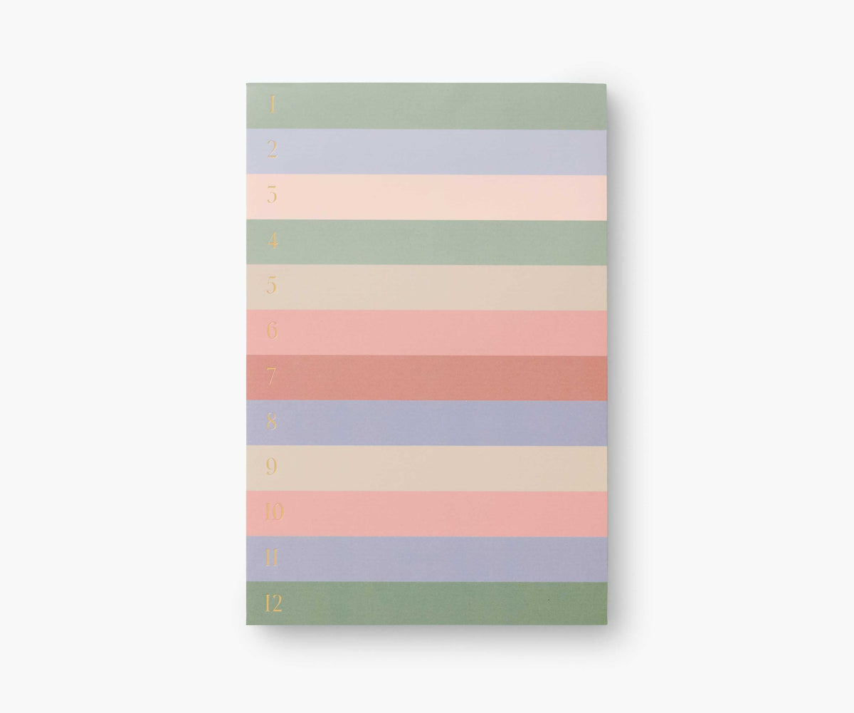 Tracy & Co Large Memo Notepad - Muted Numbered Colorblock