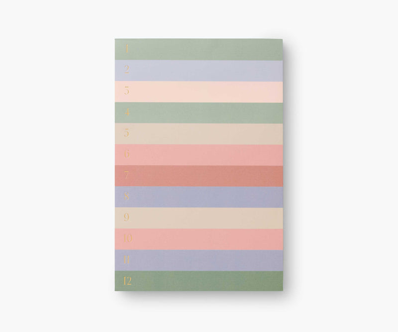 Tracy & Co Large Memo Notepad - Muted Numbered Colorblock