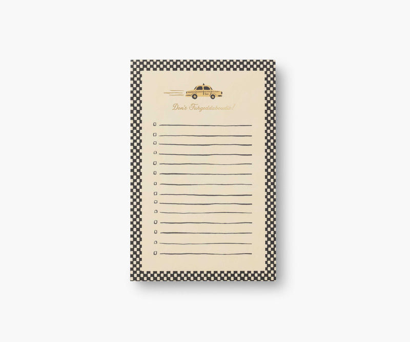 Tracy & Co Checklist Notepad - Taxi