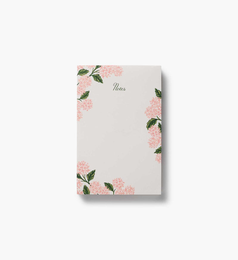 Tracy & Co Blank Notepad - Pink Hydrangea