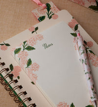 Tracy & Co Blank Notepad - Pink Hydrangea