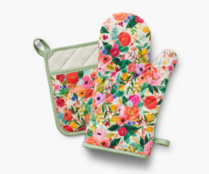 Tracy & Co Oven Mitt and Pot Holder Set - Garden Party