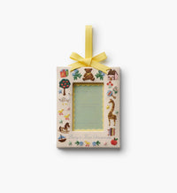 Tracy & Co Embroidered Frame Ornament - Baby's First Christmas