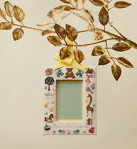 Tracy & Co Embroidered Frame Ornament - Baby's First Christmas
