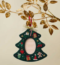 Tracy & Co Embroidered Frame Ornament - Christmas Tree