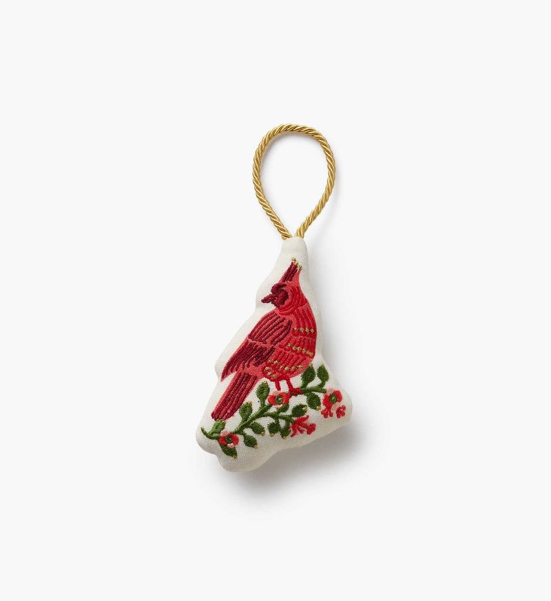 Tracy & Co Embroidered Ornament - Cardinals
