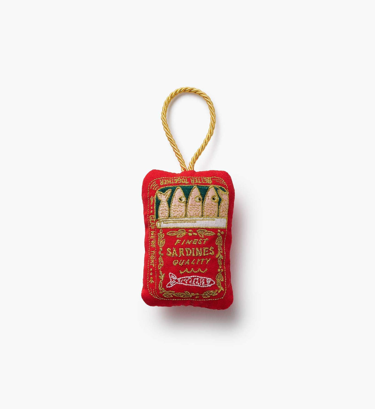 Tracy & Co Embroidered Ornament - Sardines