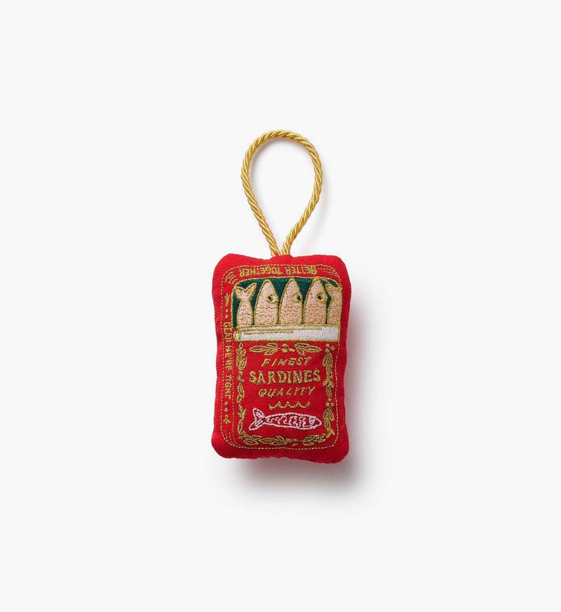 Tracy & Co Embroidered Ornament - Sardines