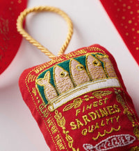 Tracy & Co Embroidered Ornament - Sardines