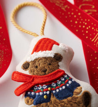 Tracy & Co Embroidered Ornament - Beary Christmas