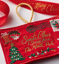 Tracy & Co Embroidered Ornament - Santa Letter