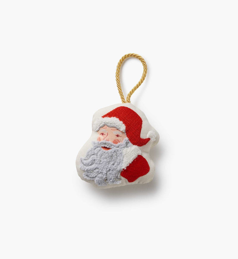 Tracy & Co Embroidered Ornament - Santa