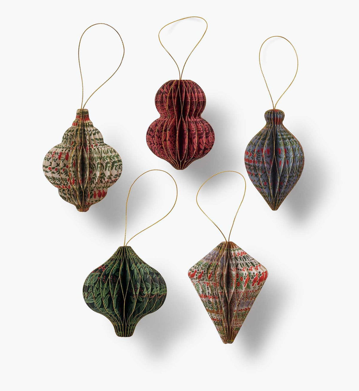 Tracy & Co Holiday Honeycomb Ornament Set - Christmastide