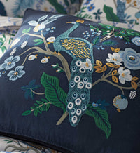 Tracy & Co Embroidered Pillow Cover - Peacock