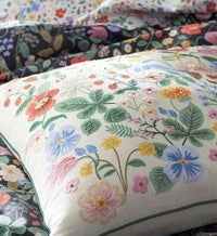 Tracy & Co Embroidered Pillow Cover - Strawberry Fields